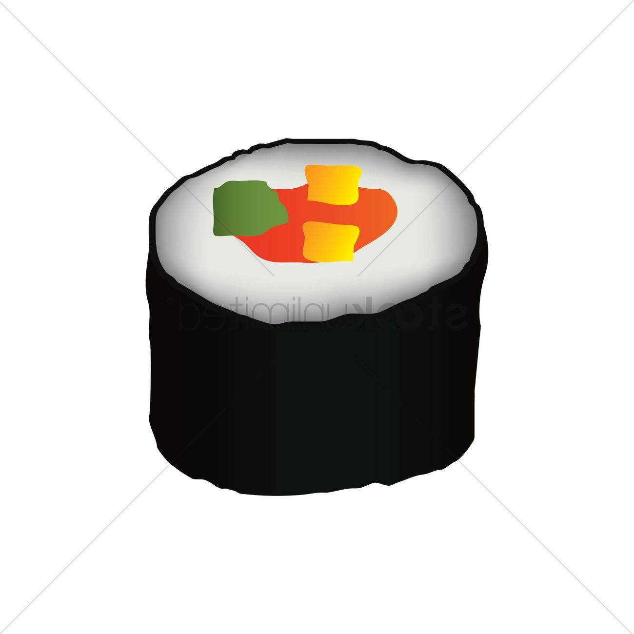 1300x1300 best free vector sushi roll vector drawing free vector art - Sushi Roll Drawing
