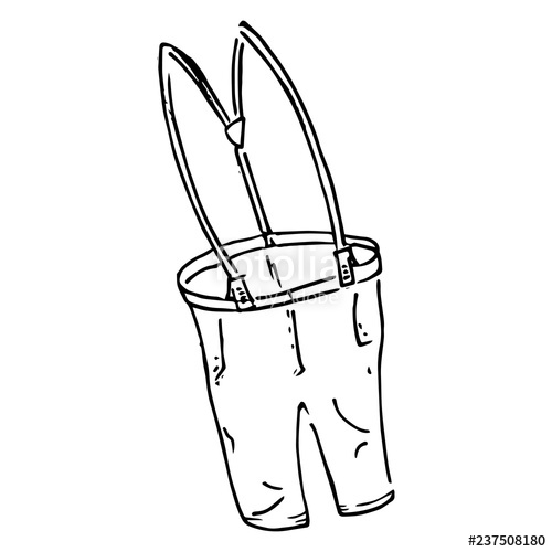 500x500 pants with suspenders vector illustration of cartoon pants - Suspenders Drawing