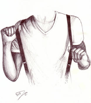 311x350 Suspenders Boy - Suspenders Drawing