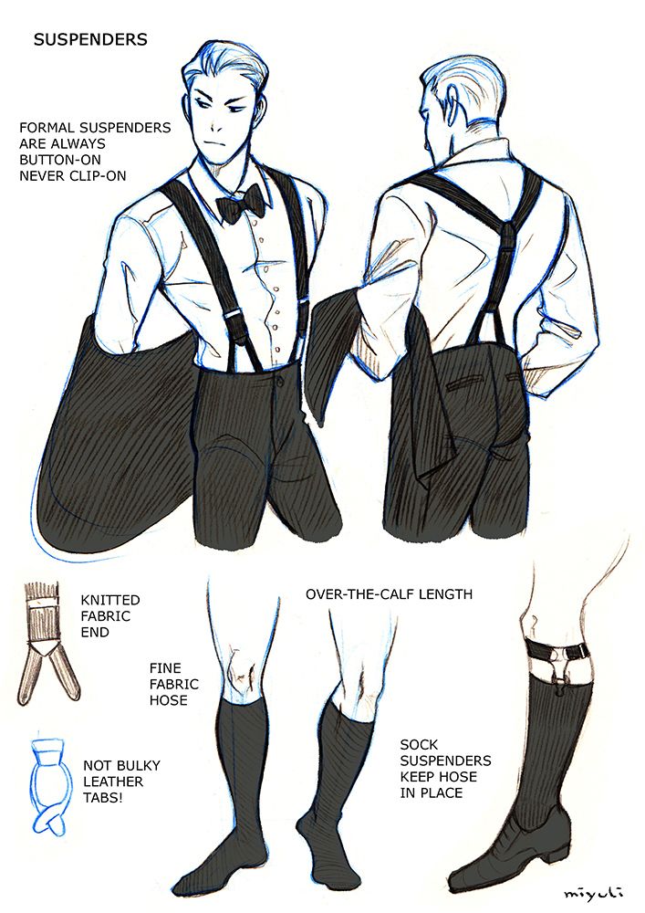 707x1000 miyuli i've been studying the classic black tie inspiration - Suspenders Drawing