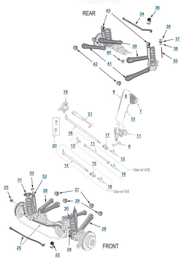 599x850 jeep grand cherokee zj replacement suspension - Suspension Drawing