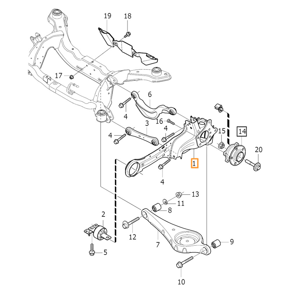 1000x1000 volvo rear suspension parts - Suspension Drawing