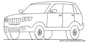300x146 car drawing tutorial suv front view in car drawing - Suv Drawing