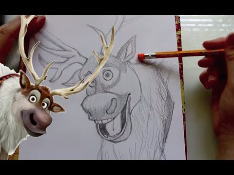 480x360 how to draw sven from disney's frozen - Sven Frozen Drawing