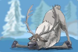 300x200 How To Draw Sven Step - Sven Frozen Drawing