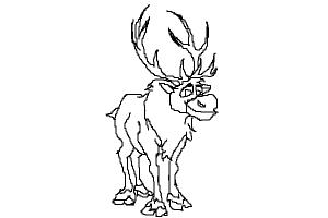 300x200 how to draw sven from frozen - Sven Frozen Drawing