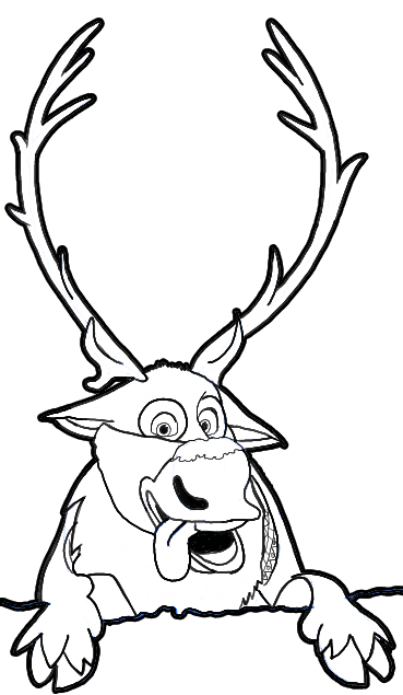 369x635 how to draw sven the reindeer from frozen step - Sven Frozen Drawing