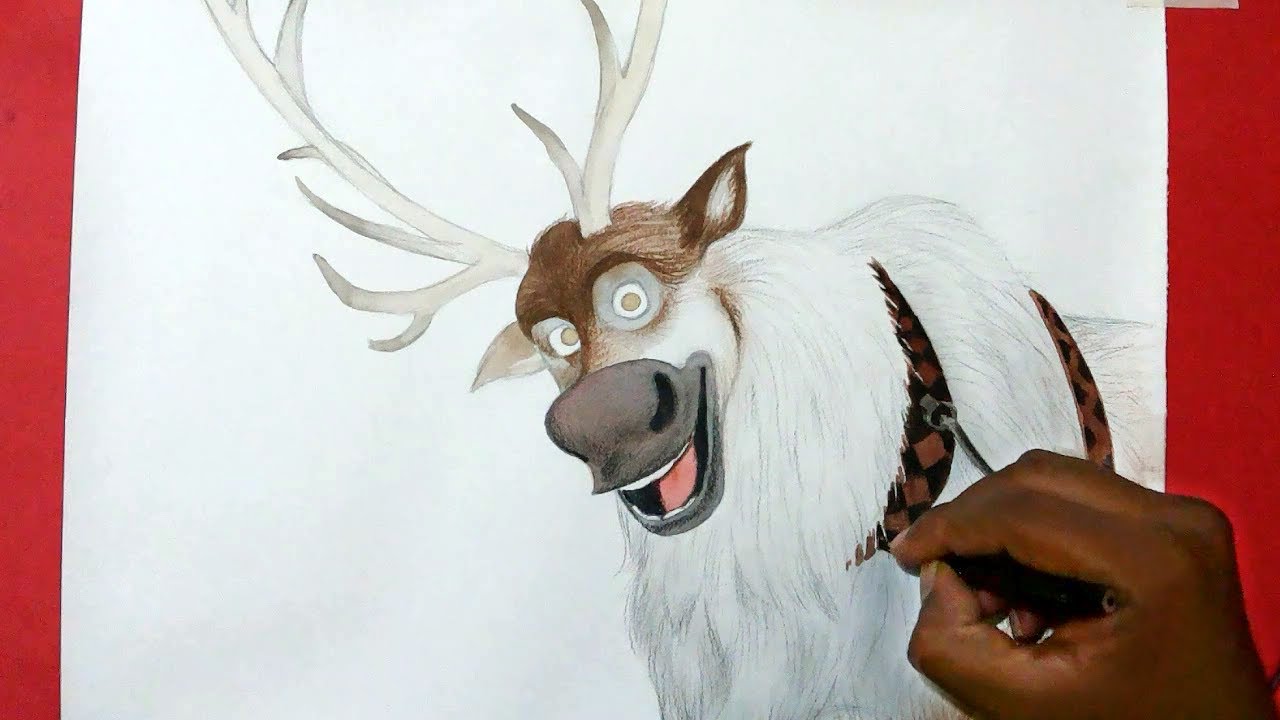 1280x720 how to draw sven from frozen - Sven Frozen Drawing
