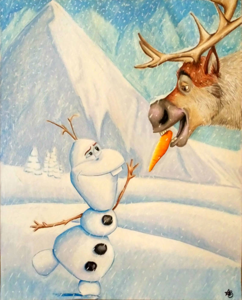 803x995 Olaf And Sven Frozen Drawing For Sale - Sven Frozen Drawing