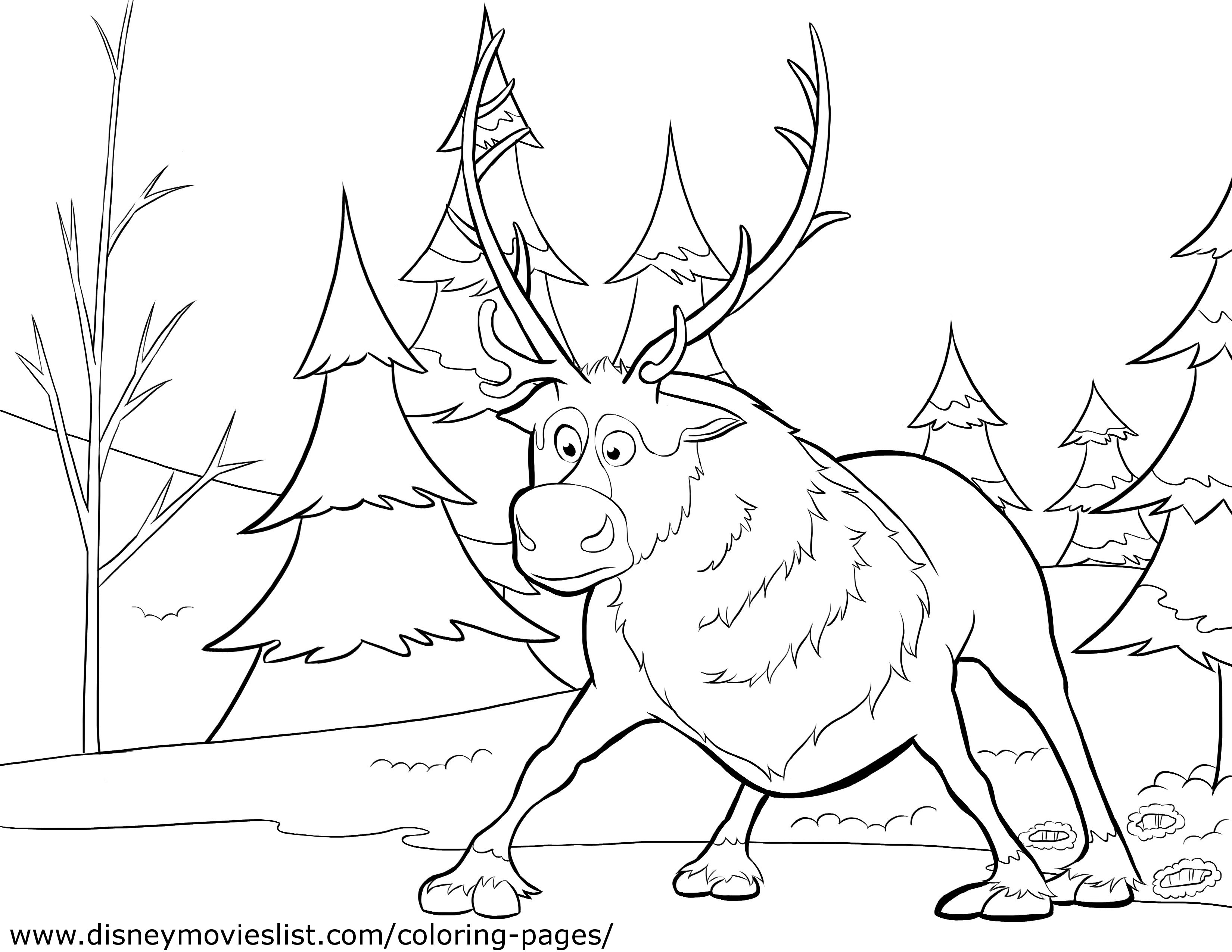 3300x2550 Sven From Frozen Coloring Pages - Sven Frozen Drawing