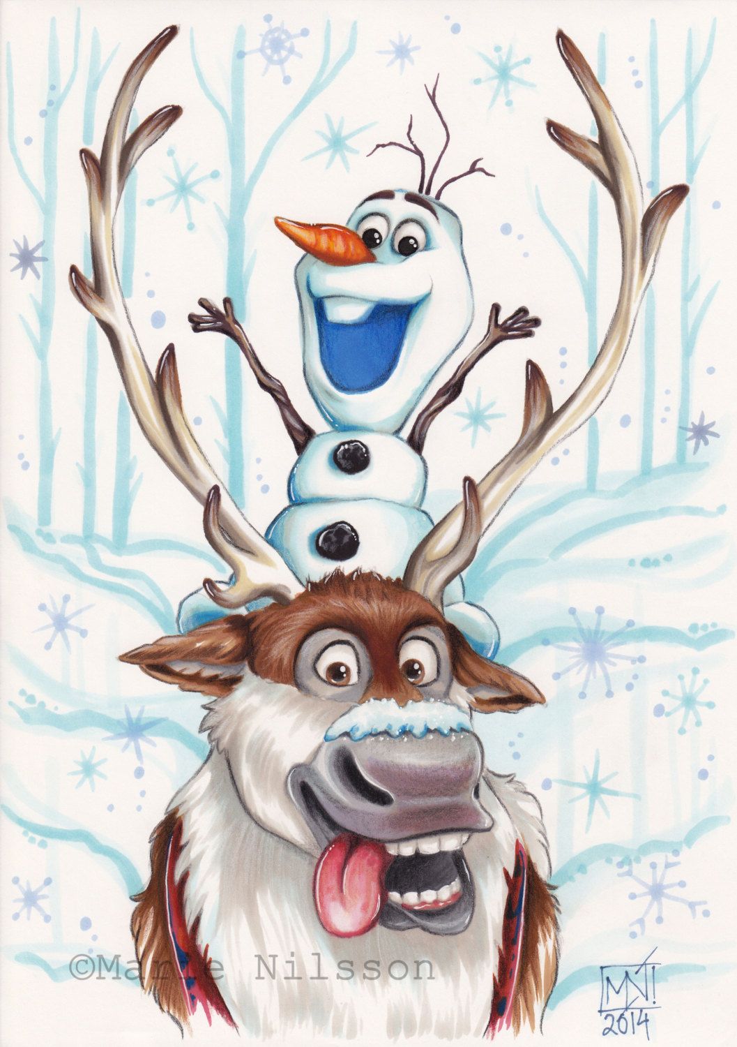 1057x1500 Drawing Frozen Sven - Sven Frozen Drawing