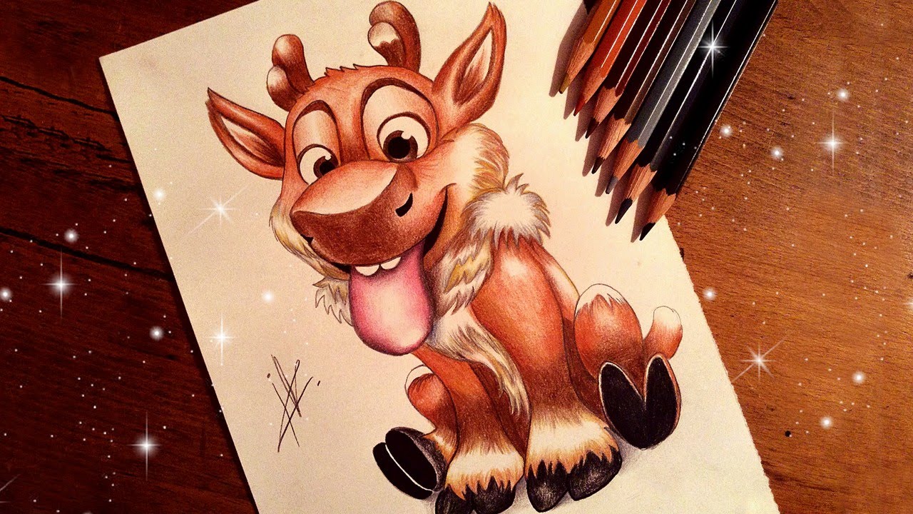 1280x720 frozen drawing baby sven - Sven Frozen Drawing