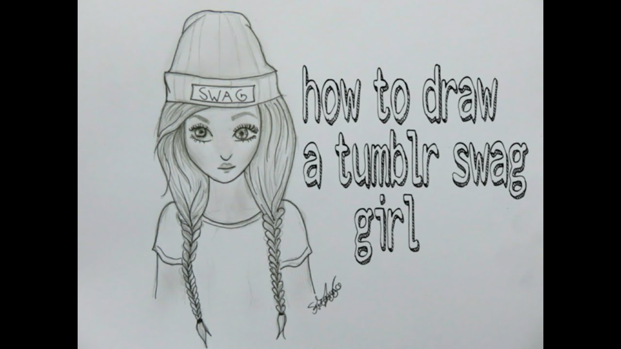1280x720 How To Draw A Swag Girl Tumblr - Swag Drawings