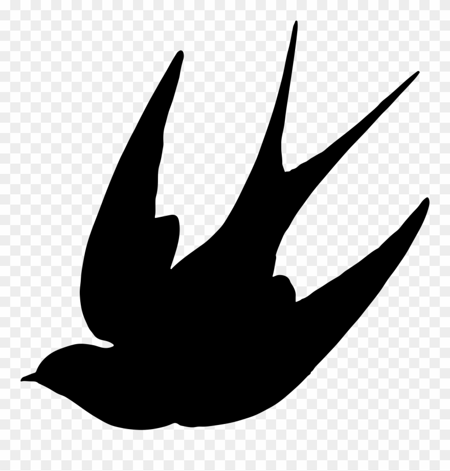 880x921 barn swallow bird silhouette drawing - Swallow Bird Drawing