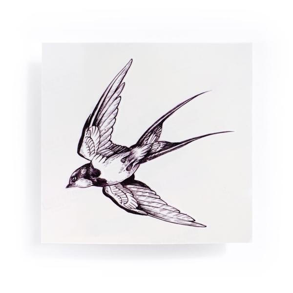 600x600 lazy duo swallow romantic humming bird party temporary tattoo - Swallow Drawing