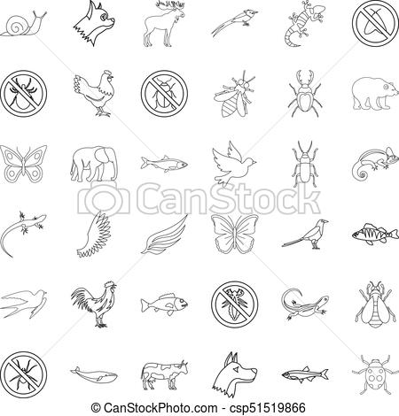 450x470 swallow icons set, outline style swallow icons set outline style - Swallow Outline Drawing