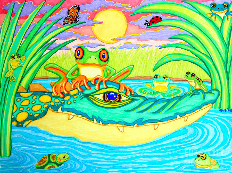 900x674 swamp life drawing - Swamp Drawing