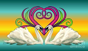 300x177 Swan Heart Drawings Fine Art America - Swan Heart Drawing