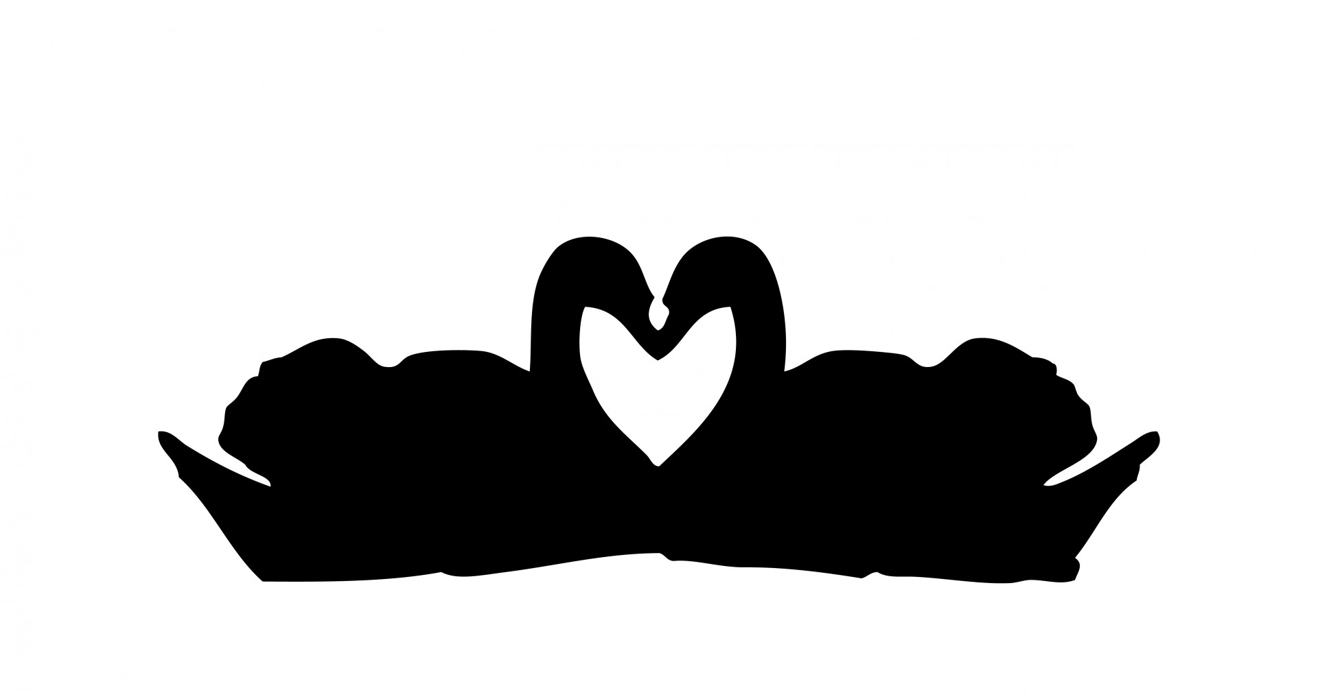 1920x1016 Swan Heart Transparent Png Clipart Free Download - Swan Heart Drawing