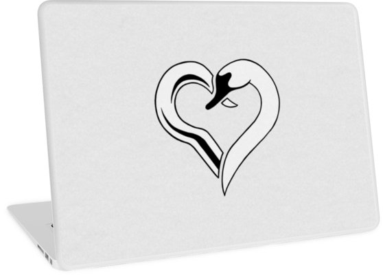 558x400 Captain Swan Heart - Swan Heart Drawing