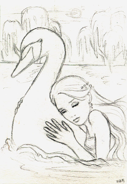 416x600 Sketch Fest! - Swan Lake Drawing