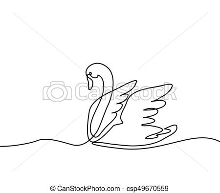 450x395 Swan Logo One Line Drawing Continuous One Line Drawing Swan Logo - Swan Line Drawing