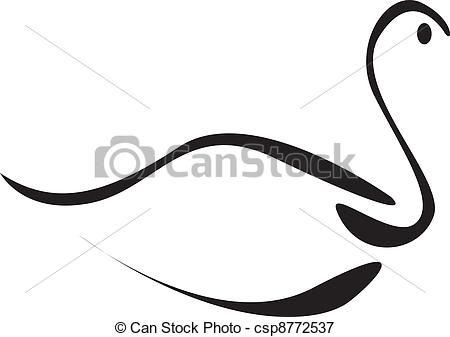 450x337 Swan - Swan Line Drawing