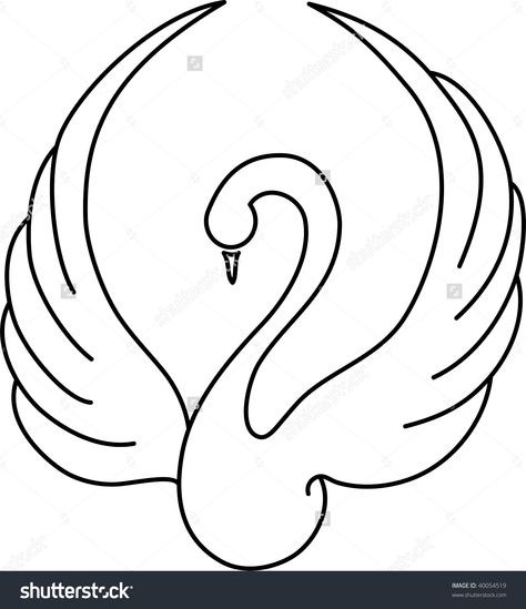 474x549 Swan Drawing - Swan Line Drawing