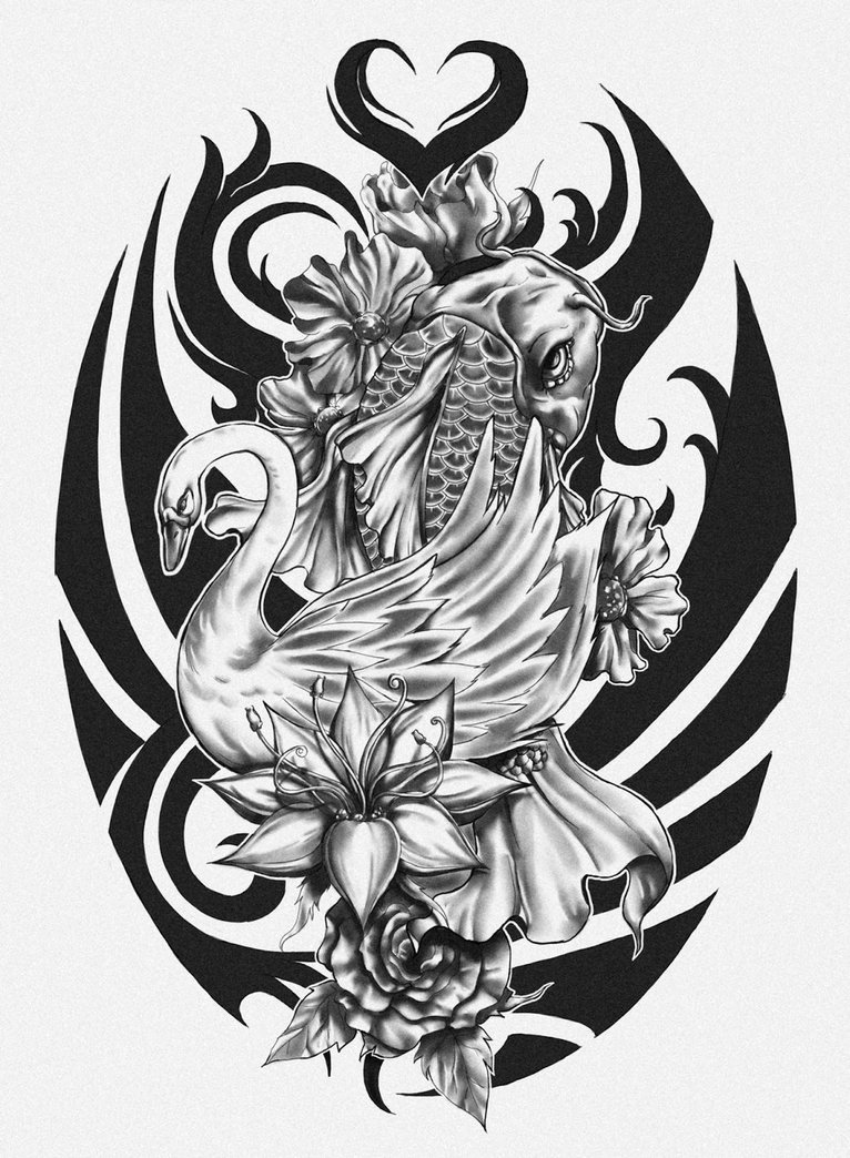 Swan Tattoo Drawing