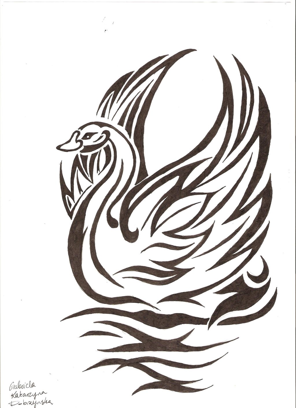 1024x1408 Swan Tattoo Drawi On Tattoo Ideas Images Swans Ink And Swa - Swan Tattoo Drawing