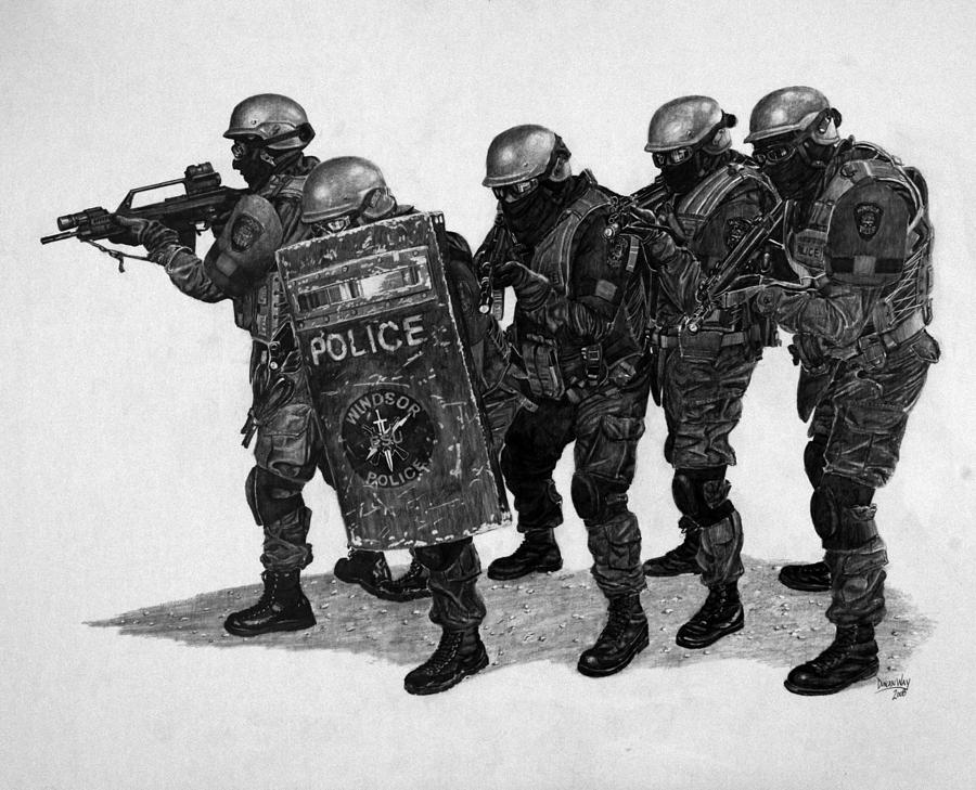 900x729 Special Delivery Drawing - Swat Drawing