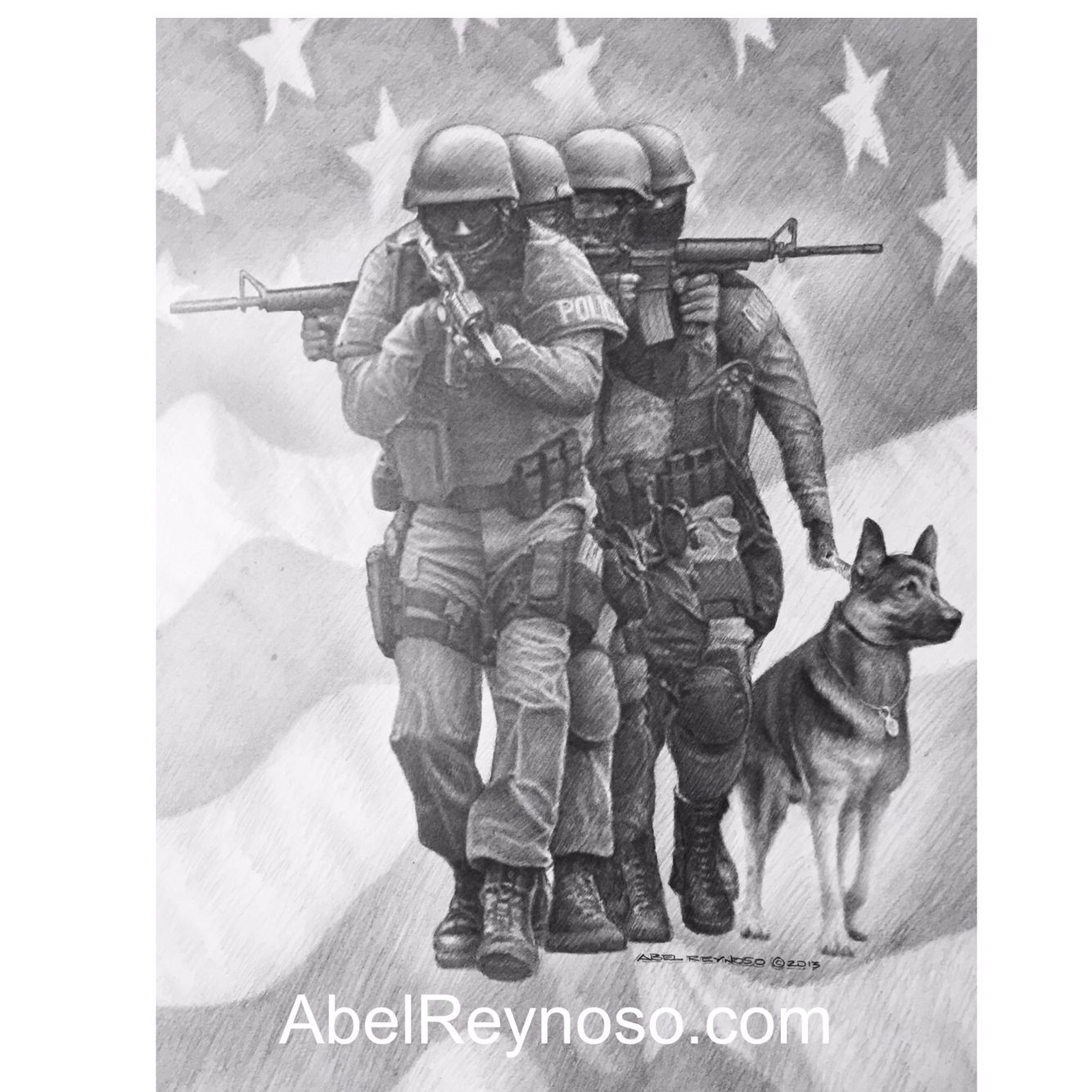 1334x1334 And Then There Was The Dog Was A Drawing I Created A Few Years - Swat Drawing