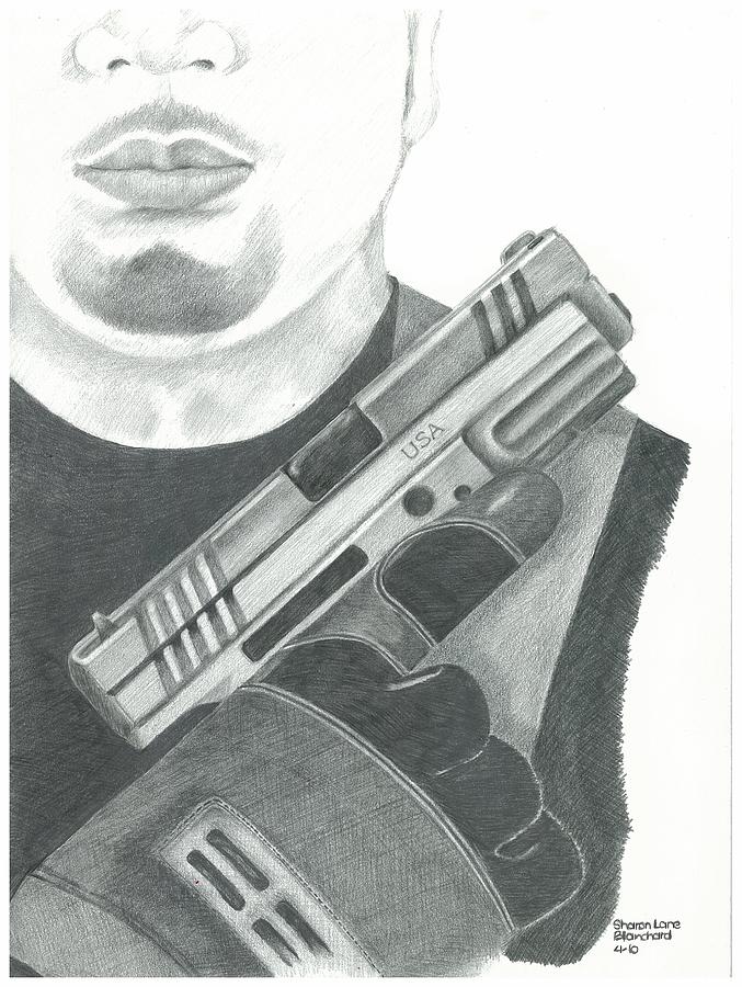 677x900 swat team leader holding a springfield armory xd cal weapon - Swat Team Drawing