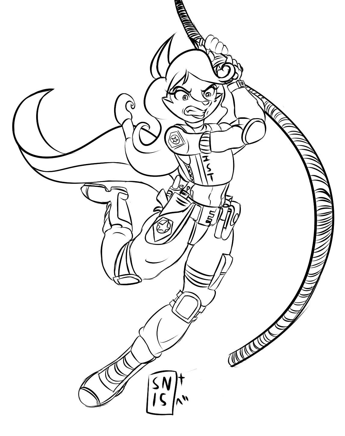 1146x1449 swat team carmelita - Swat Team Drawing