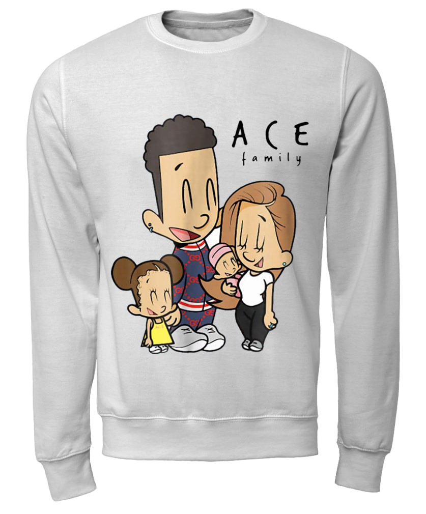 837x1010 official the ace family cartoon drawing shirt, hoodie, tank top - Sweater Drawing