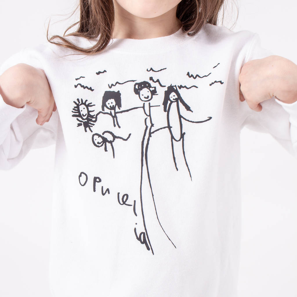 1024x1024 personalised kids sweater with drawing - Sweater Drawing