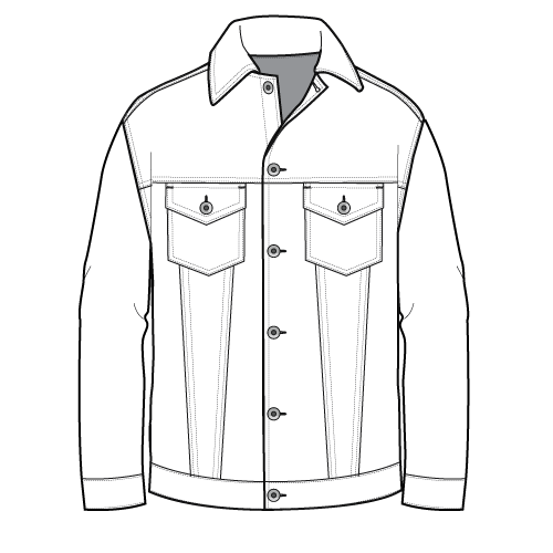 500x500 Collection Of Free Sweater Drawing Jacket Download On Ui Ex - Sweater Technical Drawing