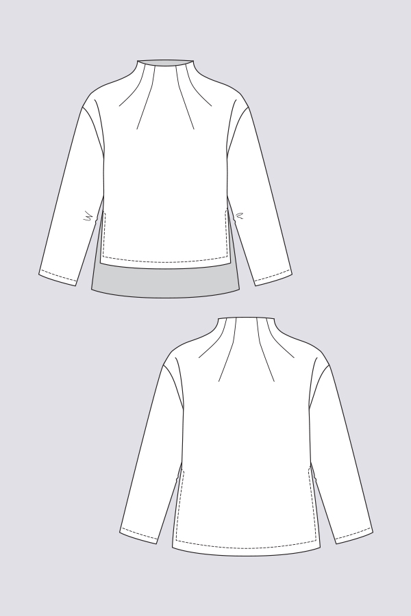 600x900 Named Talvikki Sweater - Sweater Technical Drawing
