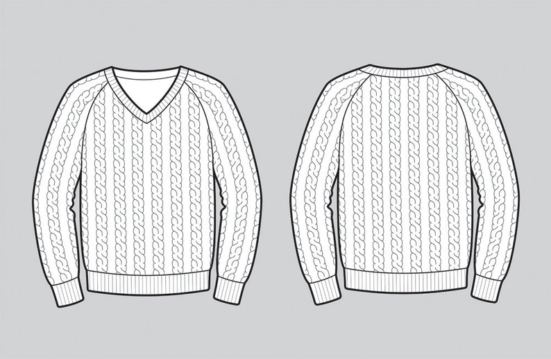 Sweater Technical Drawing at Explore collection of