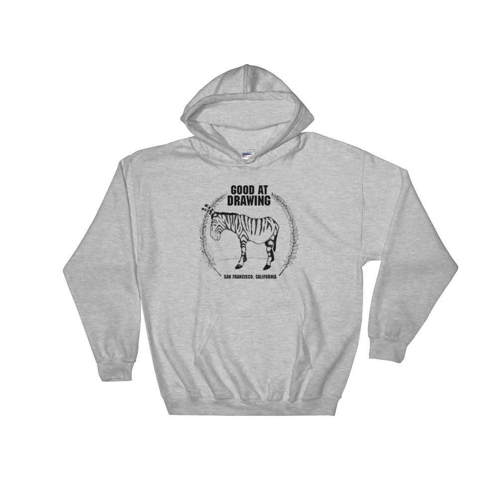 1000x1000 Good At Drawing Logo Hooded Sweatshirt Goodatdrawing - Sweatshirt Drawing