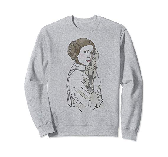 569x532 Star Wars Princess Leia Geometric Line Drawing - Sweatshirt Drawing