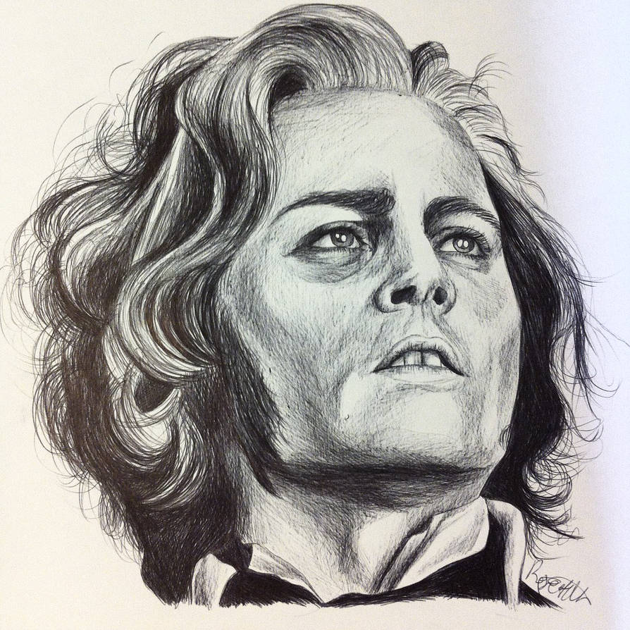 894x894 johnny depp - Sweeney Todd Drawing