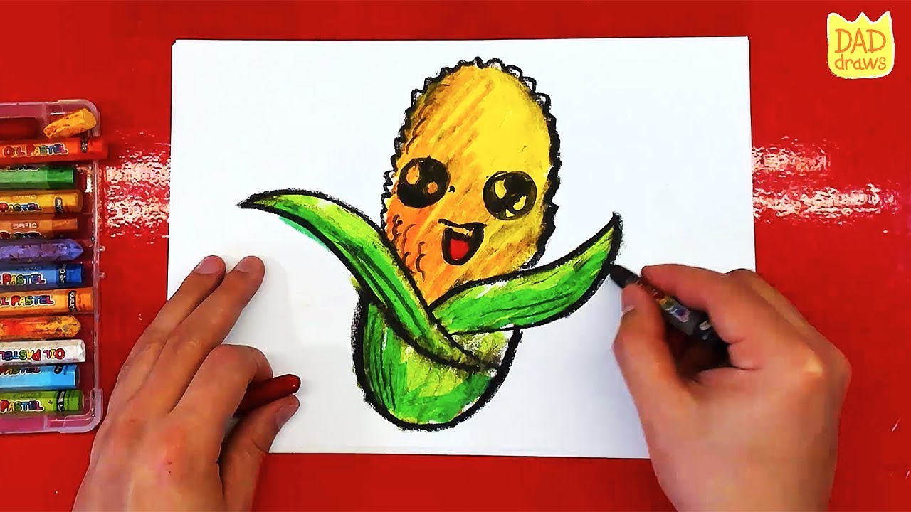 1280x720 how to draw cute sweet corn - Sweet Corn Drawing