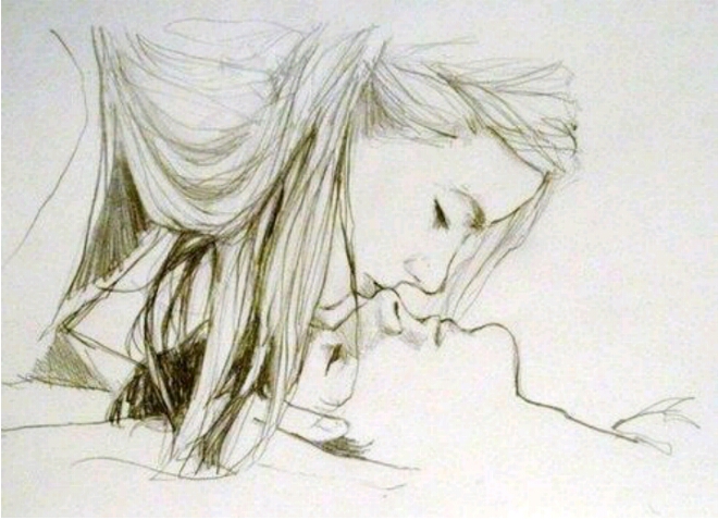 660x478 Cute Couple Drawings - Sweet Couple Drawing