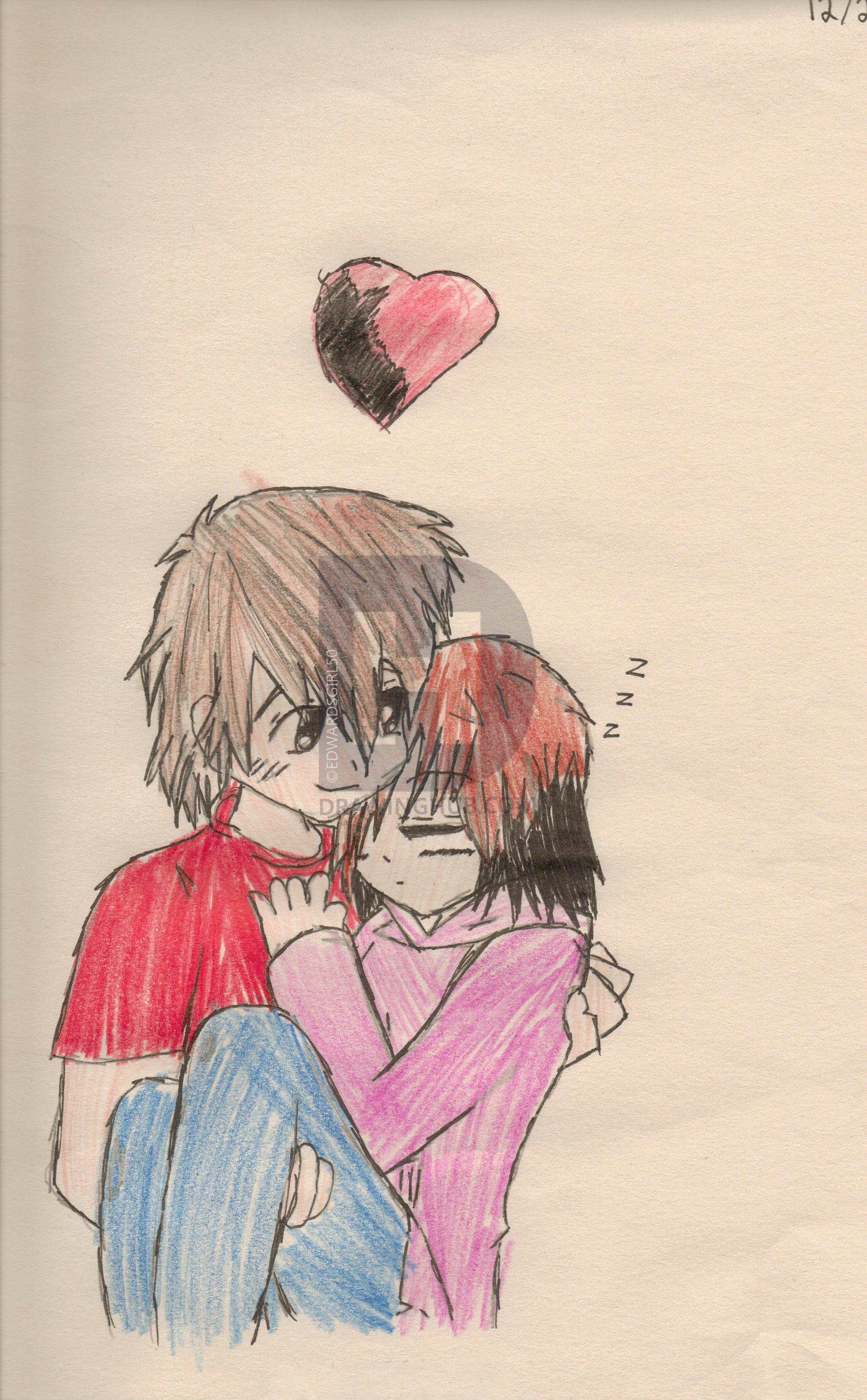 2148x3468 sweet anime couple drawing - Sweet Couple Drawing