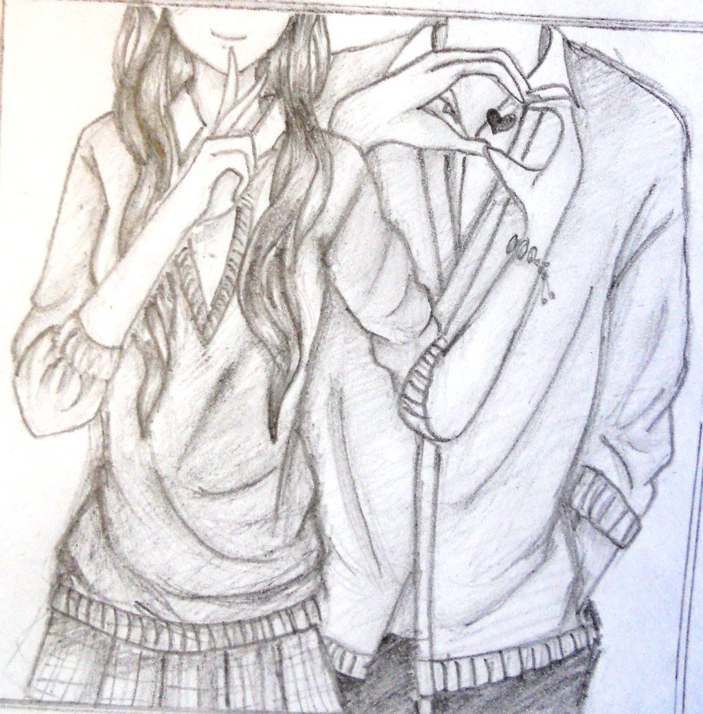 1024x1041 Cute Couple Drawings - Sweet Couple Drawing