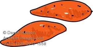 300x153 clipart image of a whimsical drawing of sweet potatoes - Sweet Potato Drawing