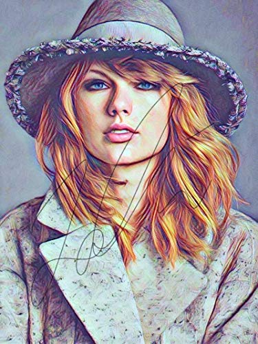 375x500 taylor swift drawing print poster hand drawn coloured - Swift Drawing