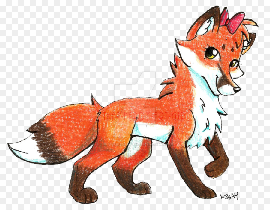 900x700 Red Fox Drawing Prismacolor Cartoon - Swift Fox Drawing