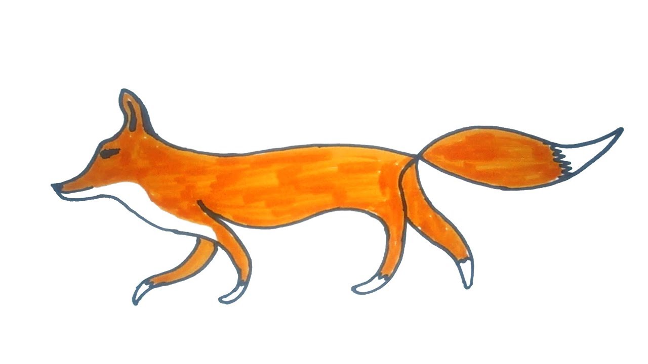 1280x720 Fox Drawing How To Draw A Easy Fox Easy Step - Swift Fox Drawing